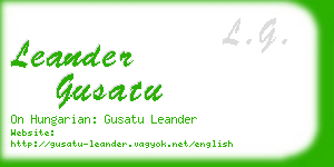 leander gusatu business card